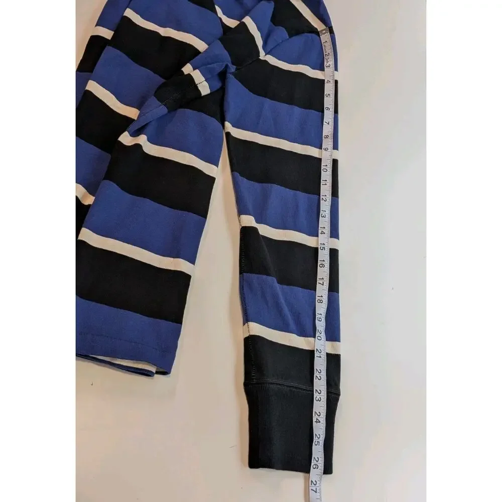 Vintage Ralph Lauren Rugby Long Sleeve Shirt RARE 2005 Crest Large Slim Striped